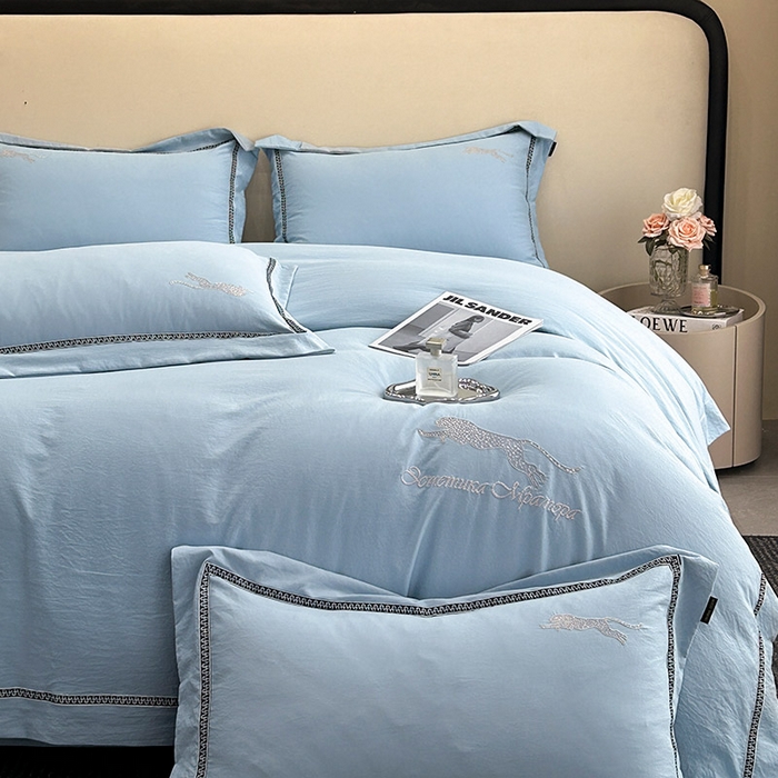 91家纺网 家纺一手货源 找家纺 （总）库里梦家纺 2025新款高精密斜纹棉刺绣四件套-欧利系列