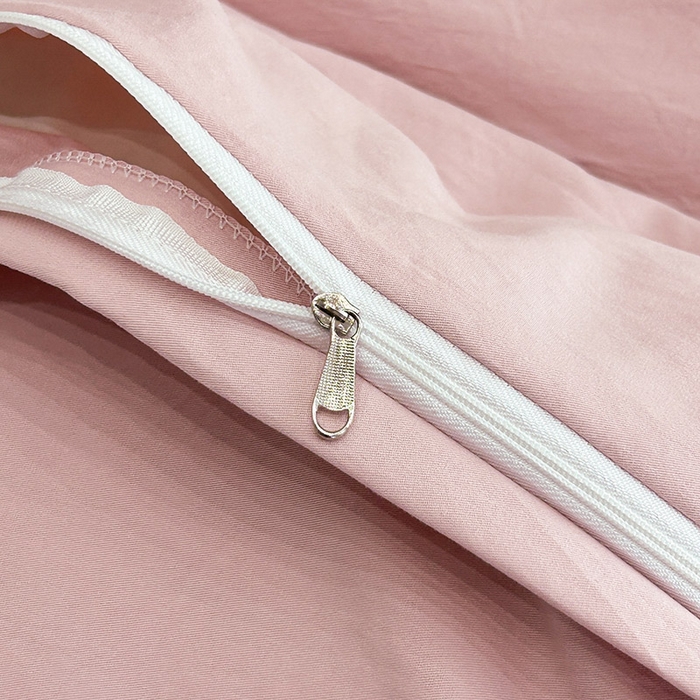 91家纺网 家纺一手货源 找家纺 库里梦家纺 2025新款高精密斜纹棉刺绣四件套-欧利系列 欧利-桃粉