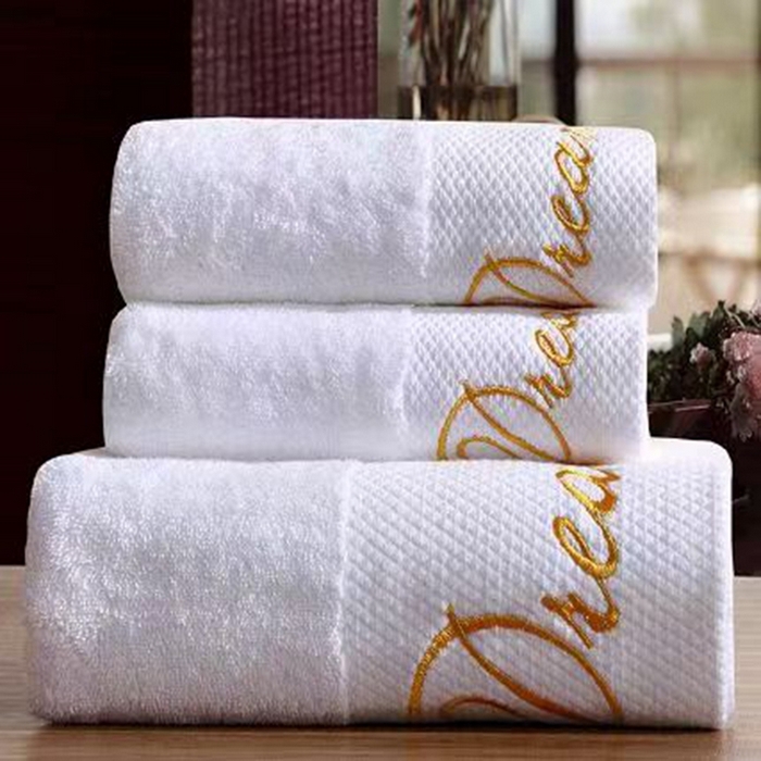 91家纺网 家纺一手货源 找家纺 （总）酒店宾馆专用毛巾浴巾民宿专用纯棉吸水白色柔软刺绣新款