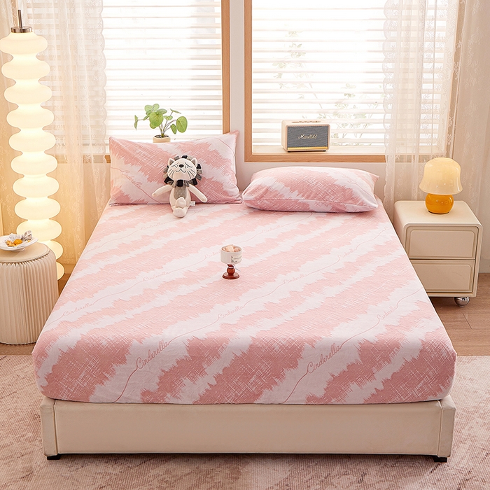 91家纺网 家纺一手货源 找家纺 楼兰公主 2025新款雕花绒床笠 柔波仙梦