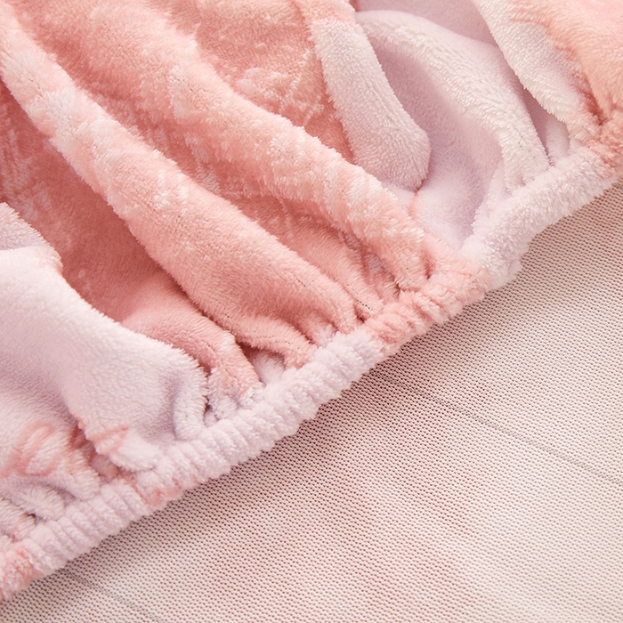 91家纺网 家纺一手货源 找家纺 楼兰公主 2025新款雕花绒床笠 柔波仙梦