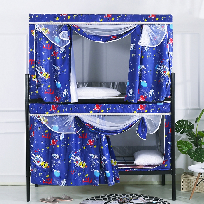 91家纺网 家纺一手货源 找家纺 （总）棉姐床帘蚊帐窗帘 2025新款学生有拉链加厚强遮光一体式床帘蚊帐