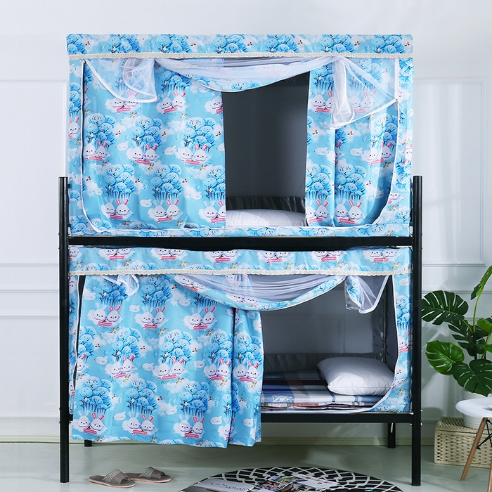 91家纺网 家纺一手货源 找家纺 （总）棉姐床帘蚊帐窗帘 2025新款学生有拉链加厚强遮光一体式床帘蚊帐