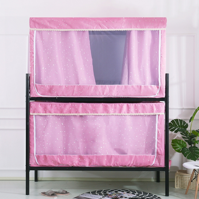 91家纺网 家纺一手货源 找家纺 （总）棉姐床帘蚊帐窗帘 2025新款学生有拉链加厚强遮光一体式床帘蚊帐