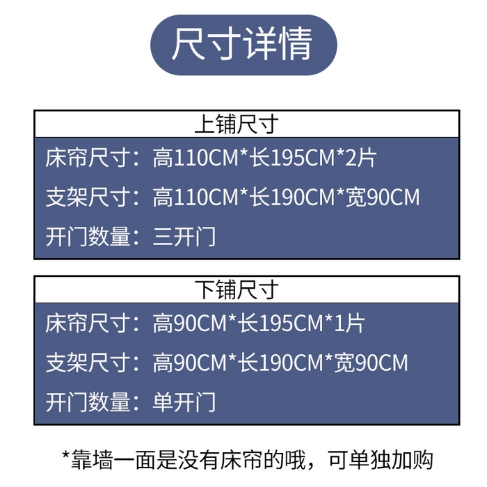 91家纺网 家纺一手货源 找家纺 棉姐床帘蚊帐窗帘 2025新款学生有拉链加厚强遮光一体式床帘蚊帐 星愿绿