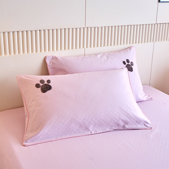 91家纺网 家纺一手货源 找家纺 （总）春皖家纺 2025新款全棉纯棉提花粗布毛巾绣单枕套 枕套单件-风格二