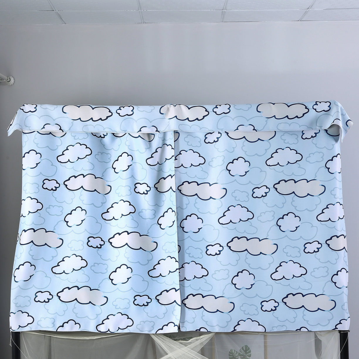 91家纺网 家纺一手货源 找家纺 （总）棉姐 床帘蚊帐2025新款 学生床帘蚊帐床帘 强遮光三层彩画上下铺宿舍床帘