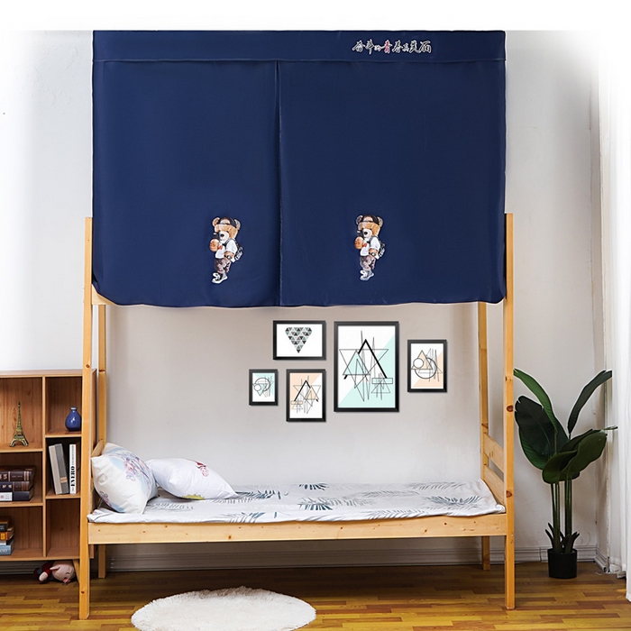 91家纺网 家纺一手货源 找家纺 （总）棉姐 床帘蚊帐2025新款 学生床帘蚊帐床帘 强遮光三层彩画上下铺宿舍床帘