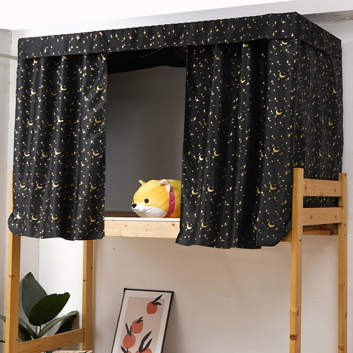 91家纺网 家纺一手货源 找家纺 （总）棉姐 床帘蚊帐2025新款 学生床帘蚊帐床帘 强遮光三层彩画上下铺宿舍床帘