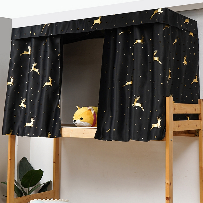 91家纺网 家纺一手货源 找家纺 （总）棉姐 床帘蚊帐2025新款 学生床帘蚊帐床帘 强遮光三层彩画上下铺宿舍床帘