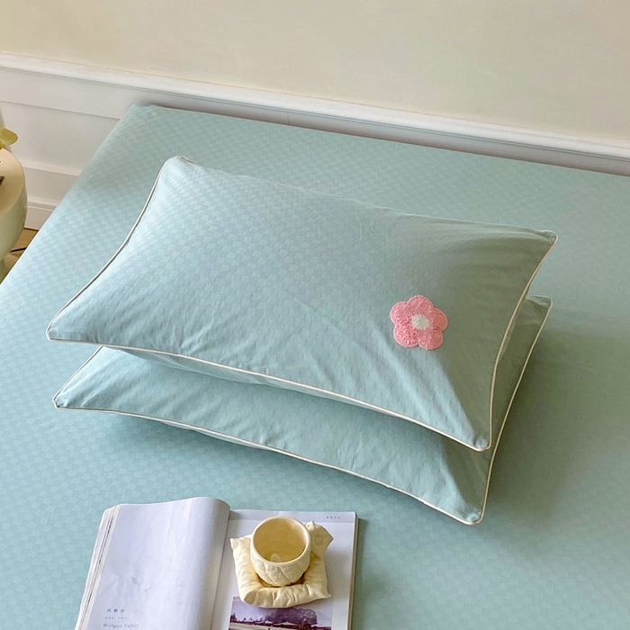 91家纺网 家纺一手货源 找家纺 （总）春皖家纺 2025新款全棉纯棉提花粗布毛巾绣凉席席子单床单 床单单件-风格一