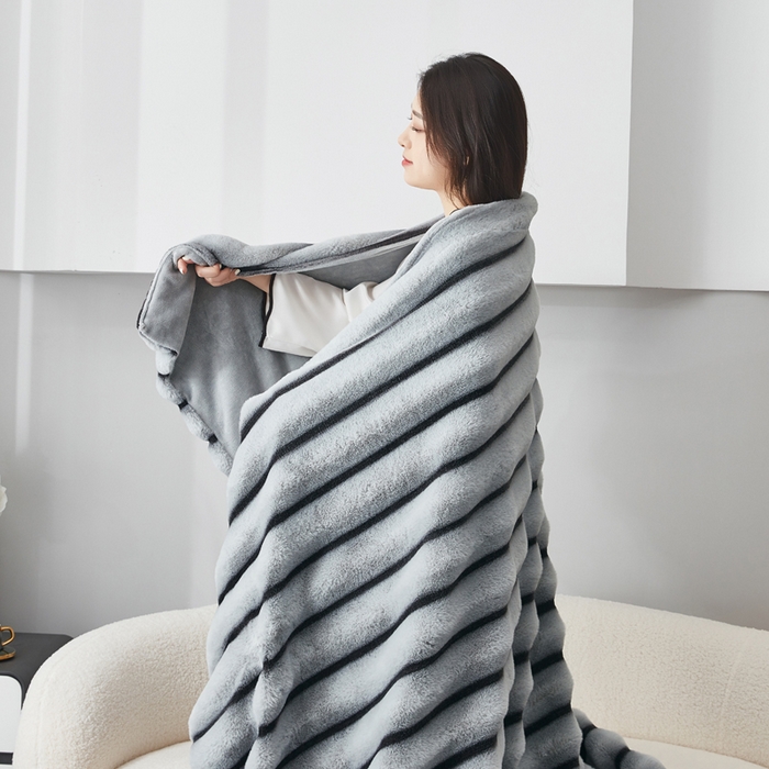 91家纺网 家纺一手货源 找家纺 （总）库里梦家纺2025新款跨级专供加厚兔毛美拉德毛毯（支持定做任何尺寸）