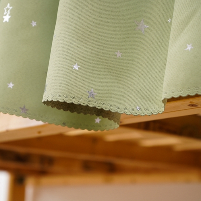 91家纺网 家纺一手货源 找家纺 棉姐 床帘蚊帐2025新款 学生床帘蚊帐床帘 强遮光三层彩画上下铺宿舍床帘 心愿-绿