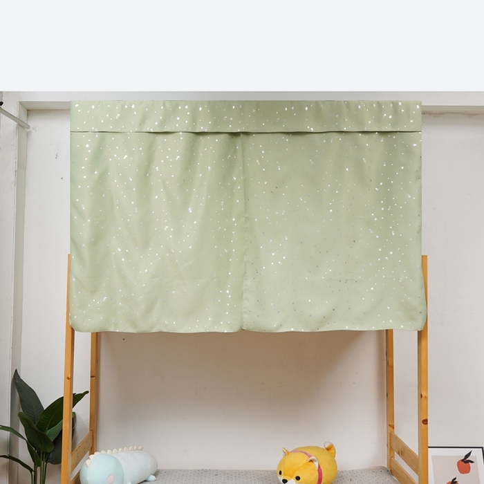 棉姐 床帘蚊帐2025新款 学生床帘蚊帐床帘 强遮光三层彩画上下铺宿舍床帘 心愿-绿