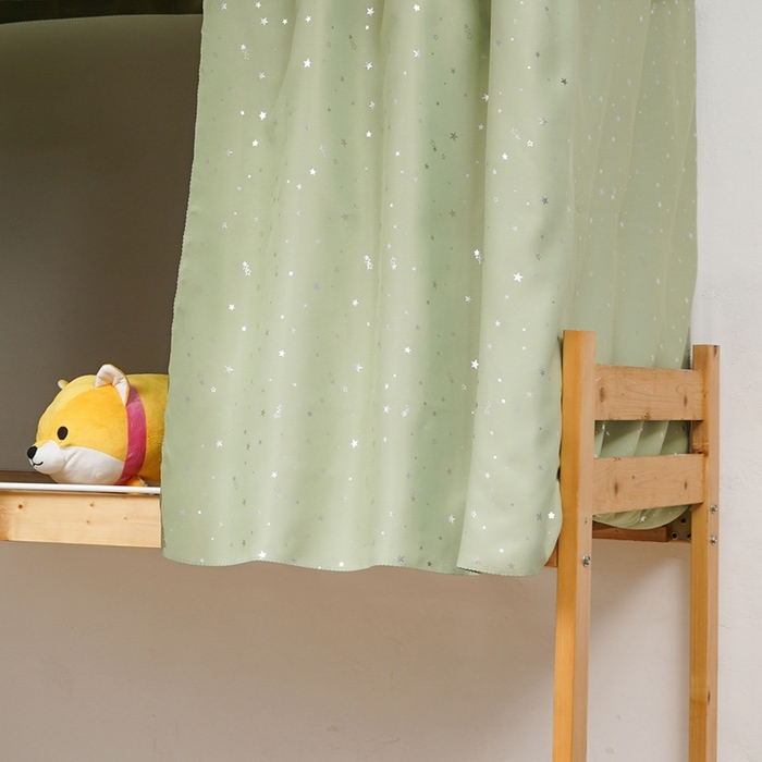 91家纺网 家纺一手货源 找家纺 棉姐 床帘蚊帐2025新款 学生床帘蚊帐床帘 强遮光三层彩画上下铺宿舍床帘 心愿-绿