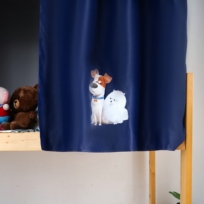 91家纺网 家纺一手货源 找家纺 棉姐 床帘蚊帐 学生床帘蚊帐床帘 强遮光三层彩画上下铺宿舍床帘2024新款 萌猫