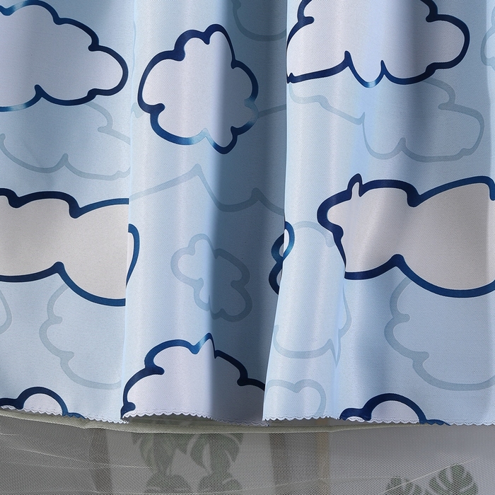 91家纺网 家纺一手货源 找家纺 棉姐 床帘蚊帐 学生床帘蚊帐床帘 强遮光三层彩画上下铺宿舍床帘2024新款 祥云