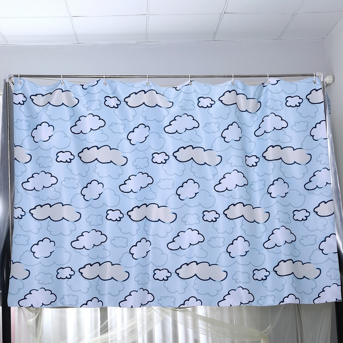 91家纺网 家纺一手货源 找家纺 棉姐 床帘蚊帐 学生床帘蚊帐床帘 强遮光三层彩画上下铺宿舍床帘2024新款 祥云