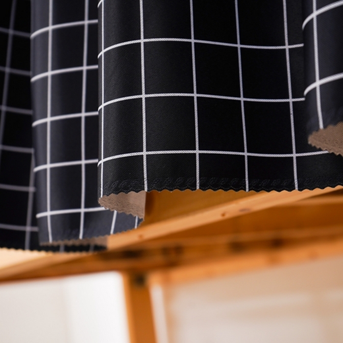 91家纺网 家纺一手货源 找家纺 棉姐 床帘蚊帐 2025新款学生床帘蚊帐床帘 强遮光三层彩画上下铺宿舍床帘 黑格