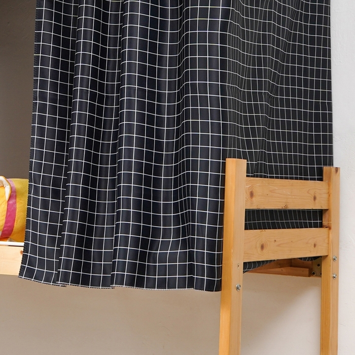 91家纺网 家纺一手货源 找家纺 棉姐 床帘蚊帐 2025新款学生床帘蚊帐床帘 强遮光三层彩画上下铺宿舍床帘 黑格