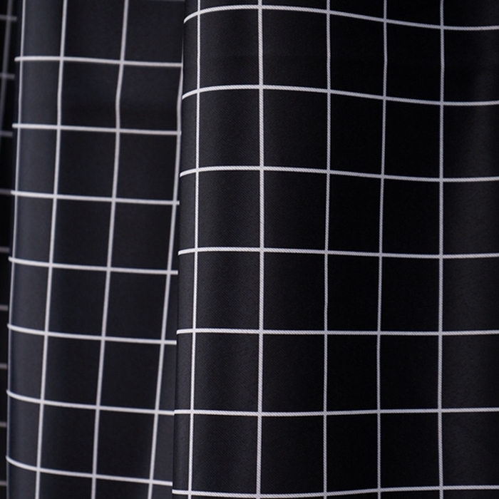 91家纺网 家纺一手货源 找家纺 棉姐 床帘蚊帐 2025新款学生床帘蚊帐床帘 强遮光三层彩画上下铺宿舍床帘 黑格