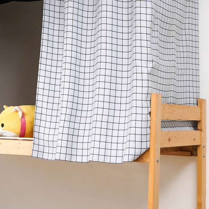 91家纺网 家纺一手货源 找家纺 棉姐 床帘蚊帐 2025新款学生床帘蚊帐床帘 强遮光三层彩画上下铺宿舍床帘白格