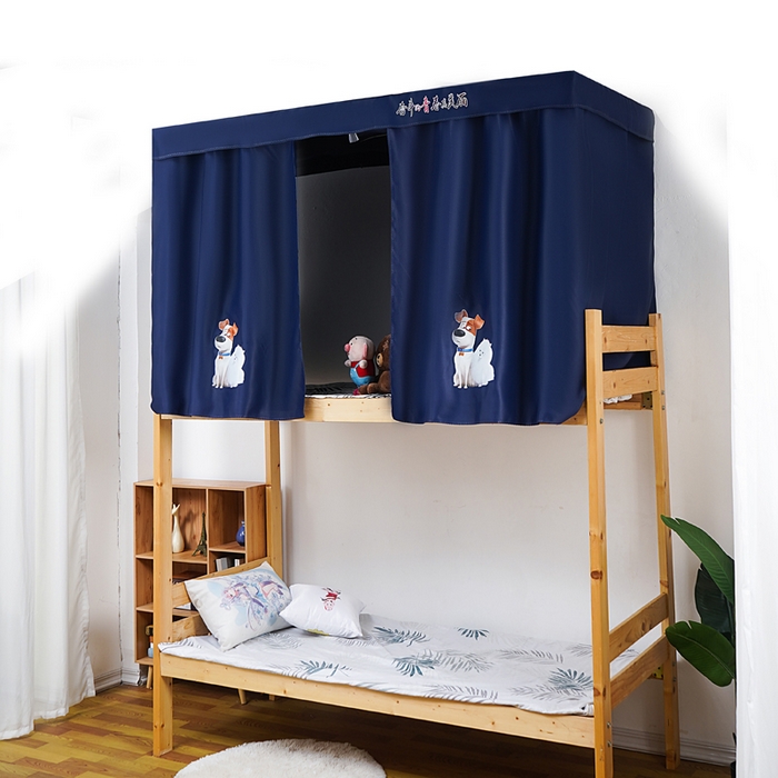 棉姐 床帘蚊帐2025新款 学生床帘蚊帐床帘 强遮光三层彩画上下铺宿舍床帘一家亲