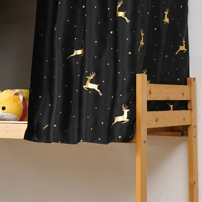 91家纺网 家纺一手货源 找家纺 棉姐 床帘蚊帐2025新款 学生床帘蚊帐床帘 强遮光三层彩画上下铺宿舍床帘 金鹿