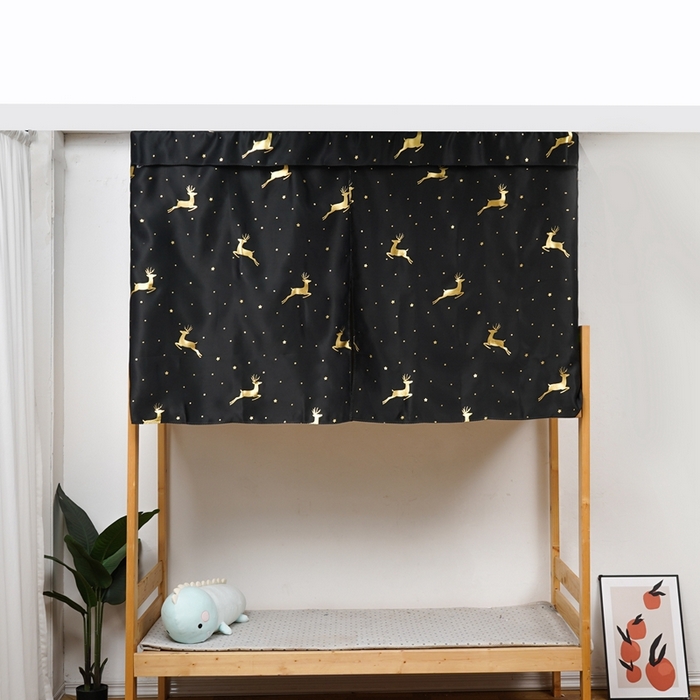 91家纺网 家纺一手货源 找家纺 棉姐 床帘蚊帐2025新款 学生床帘蚊帐床帘 强遮光三层彩画上下铺宿舍床帘 金鹿