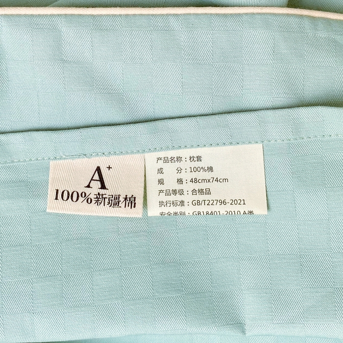 91家纺网 家纺一手货源 找家纺 （总）春皖家纺 2025新款全棉纯棉提花粗布毛巾绣单枕套 枕套单件-风格一