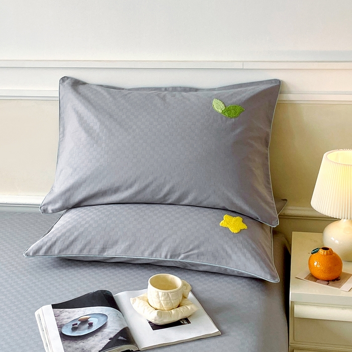 91家纺网 家纺一手货源 找家纺 （总）春皖家纺 2025新款全棉纯棉提花粗布毛巾绣单枕套 枕套单件-风格一