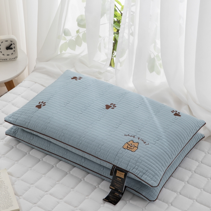 91家纺网 家纺一手货源 找家纺 （总）仁宇枕业 2025新款新品全棉绣花单人成人儿童甜梦小时光虎爪系列全荞麦枕头枕芯