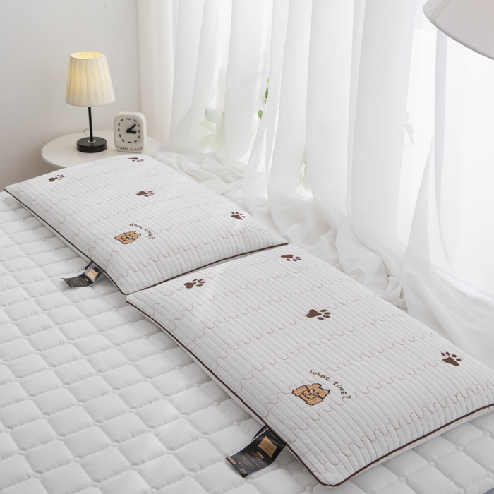 91家纺网 家纺一手货源 找家纺 （总）仁宇枕业 2025新款新品全棉绣花单人成人儿童甜梦小时光虎爪系列全荞麦枕头枕芯