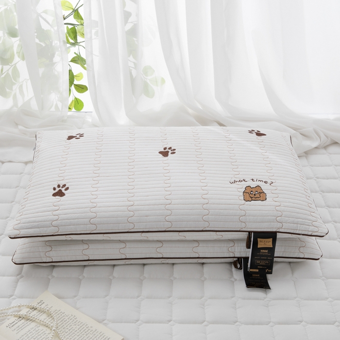 91家纺网 家纺一手货源 找家纺 （总）仁宇枕业 2025新款新品全棉绣花单人成人儿童甜梦小时光虎爪系列全荞麦枕头枕芯