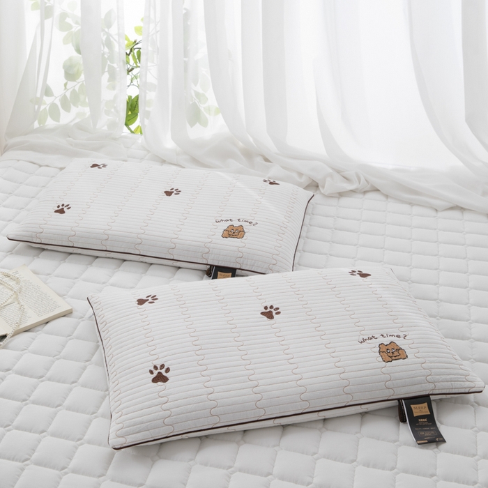 91家纺网 家纺一手货源 找家纺 （总）仁宇枕业 2025新款新品全棉绣花单人成人儿童甜梦小时光虎爪系列全荞麦枕头枕芯