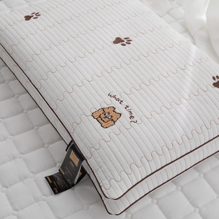 91家纺网 家纺一手货源 找家纺 （总）仁宇枕业 2025新款新品全棉绣花单人成人儿童甜梦小时光虎爪系列全荞麦枕头枕芯