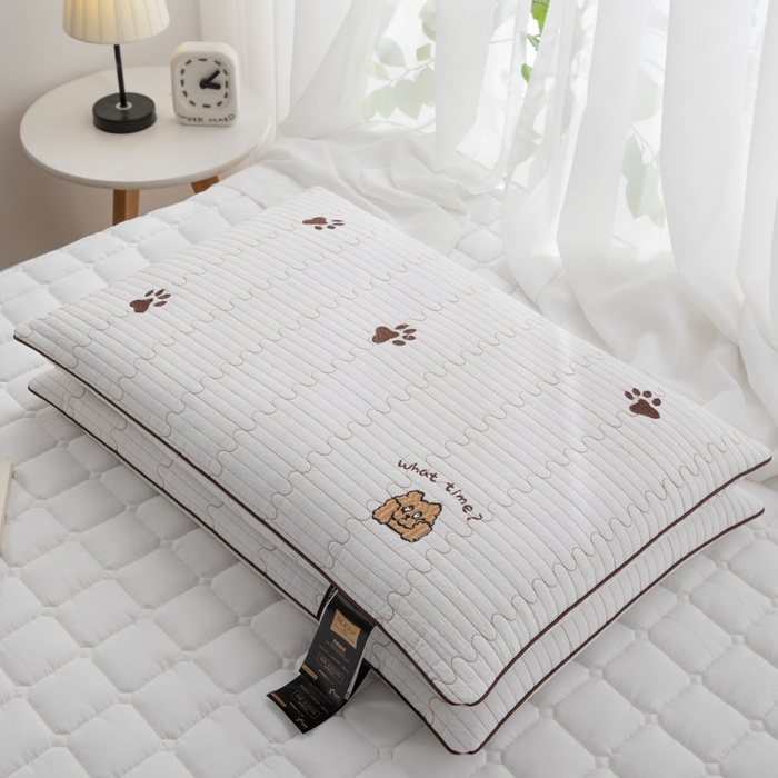 91家纺网 家纺一手货源 找家纺 （总）仁宇枕业 2025新款新品全棉绣花单人成人儿童甜梦小时光虎爪系列全荞麦枕头枕芯