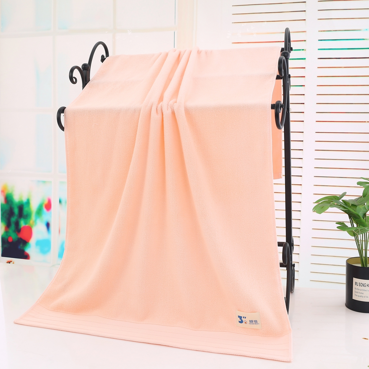 娇兰毛巾 2025新款7A抗菌3秒瞬吸毛巾 粉色-浴巾 140*70cm/条