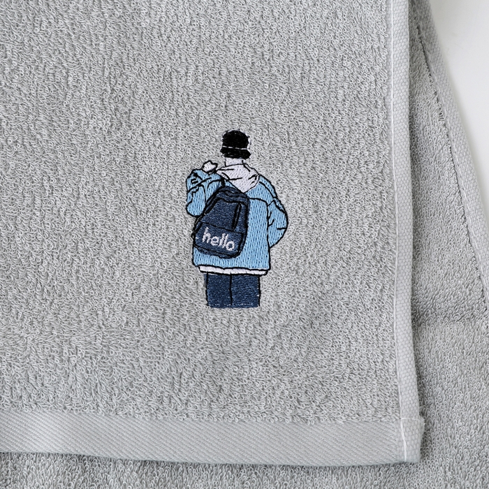 91家纺网 家纺一手货源 找家纺 娇兰毛巾 2025新款7A抗菌春忆毛巾 灰色 74*34cm/条