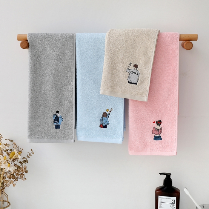 91家纺网 家纺一手货源 找家纺 娇兰毛巾 2025新款7A抗菌春忆毛巾 粉色 74*34cm/条