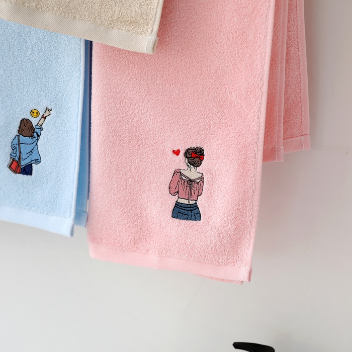 91家纺网 家纺一手货源 找家纺 娇兰毛巾 2025新款7A抗菌春忆毛巾 粉色 74*34cm/条