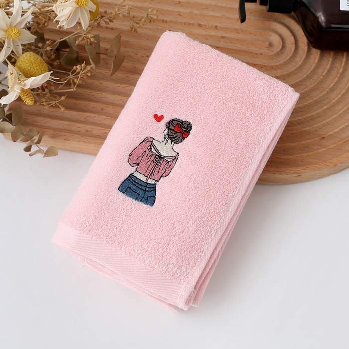 91家纺网 家纺一手货源 找家纺 娇兰毛巾 2025新款7A抗菌春忆毛巾 粉色 74*34cm/条