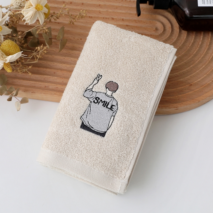 91家纺网 家纺一手货源 找家纺 娇兰毛巾 2025新款7A抗菌春忆毛巾 棕色 74*34cm/条