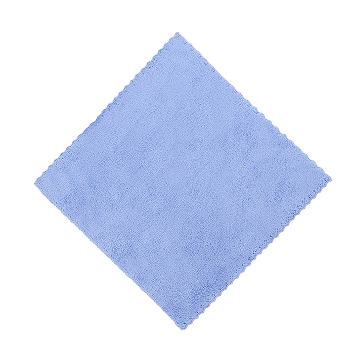娇兰毛巾 2025新款珊瑚绒毛巾浴巾方巾 蓝色-方巾 30*30cm/条