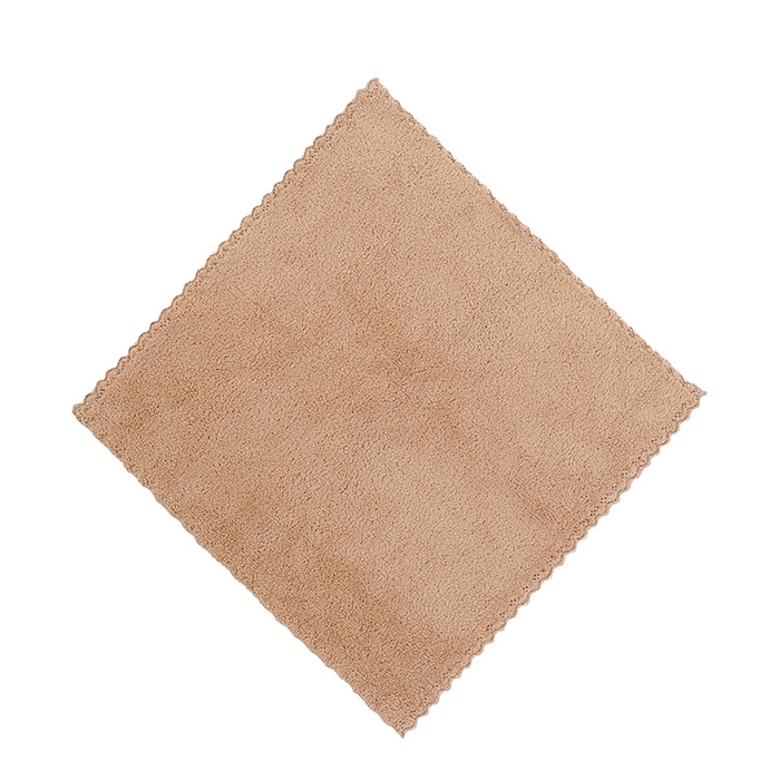 娇兰毛巾 2025新款珊瑚绒毛巾浴巾方巾 棕色-方巾 30*30cm/条
