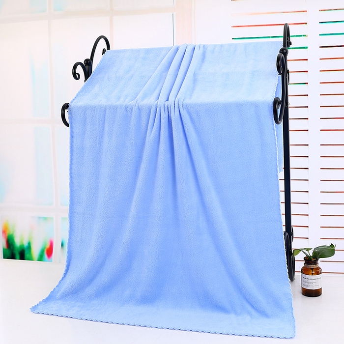 娇兰毛巾 2025新款珊瑚绒毛巾浴巾方巾 蓝色-浴巾 140*70cm/条