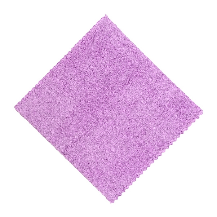 娇兰毛巾 2025新款珊瑚绒毛巾浴巾方巾 紫色-方巾 30*30cm/条