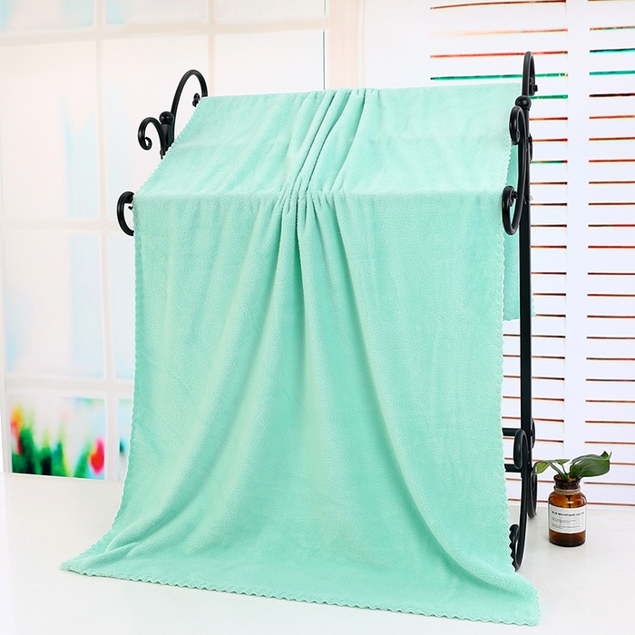 娇兰毛巾 2025新款珊瑚绒毛巾浴巾方巾 绿色-浴巾 140*70cm/条