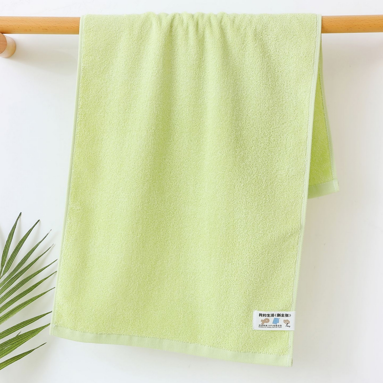 娇兰毛巾 2025新款7A抗菌乐彩毛巾 草绿 74*34cm/条