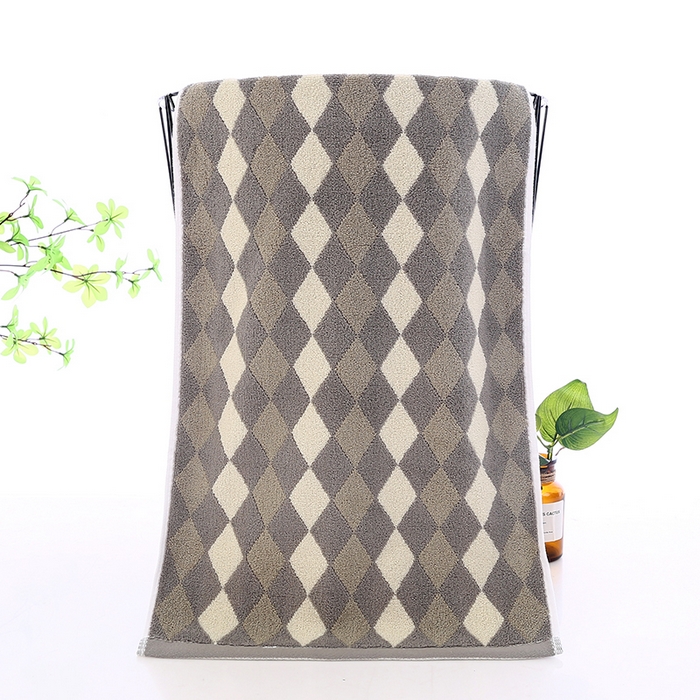 娇兰毛巾 2025新款7A抗菌菱毛巾 棕色 74*34cm/条